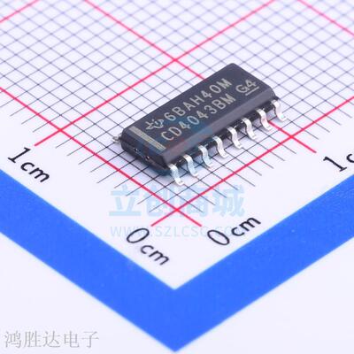 4000系列逻辑芯片 CD4043BDR SOIC-16 CMOS 四路或非 R/S 锁存器