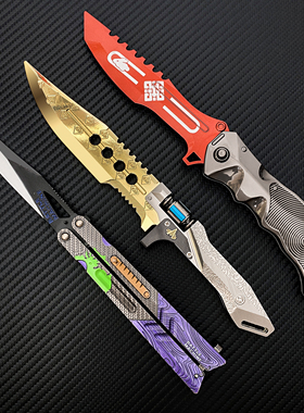 暗区突围周边赢家通吃匕手合金玩具模型收藏道具涂鸦利刃瑞兔折刀