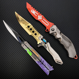 暗区突围周边赢家通吃匕手合金玩具模型收藏道具涂鸦利刃瑞兔折刀