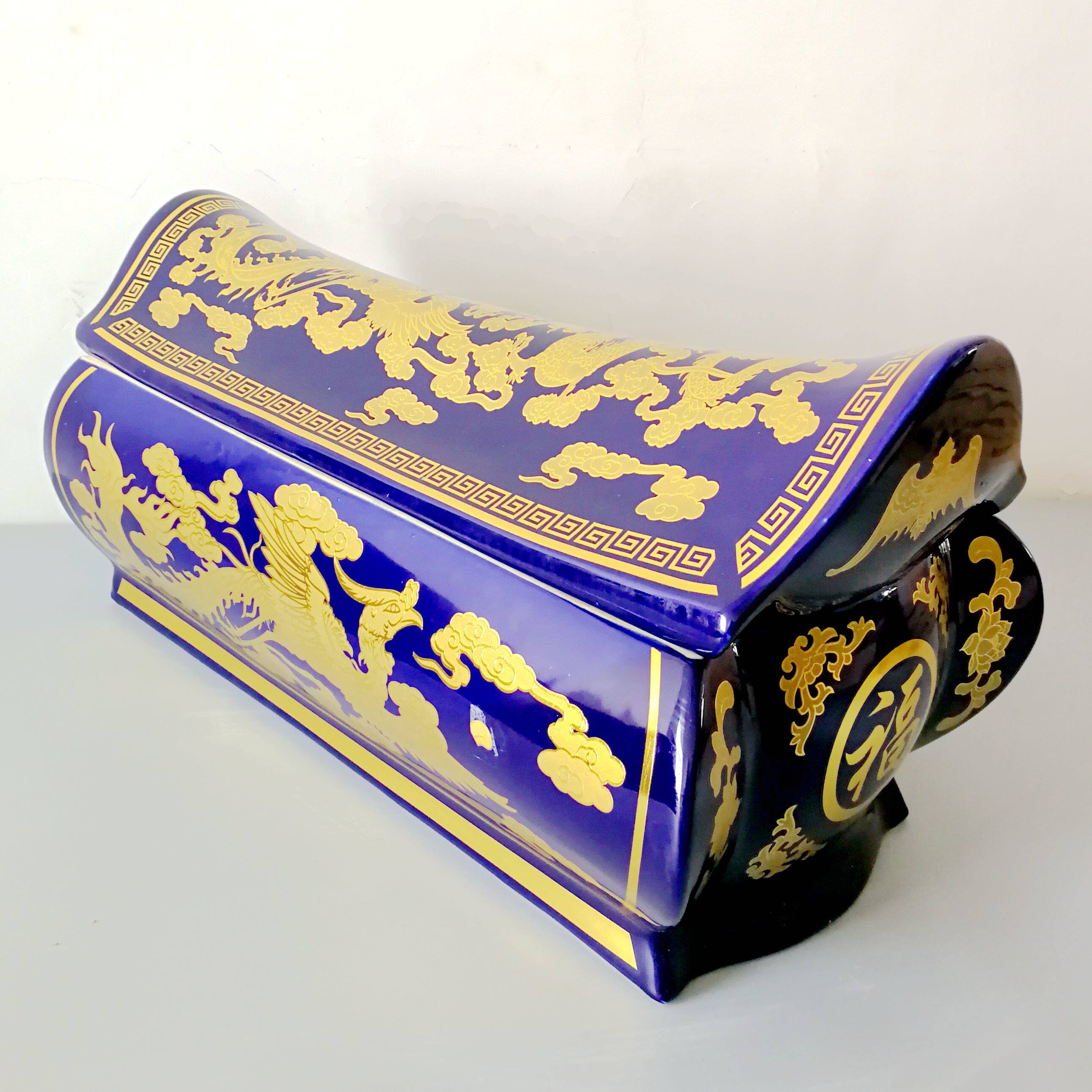 陶瓷棺材骨灰盒殡葬用品玉石骨灰盒实木丧葬用品捡骨罐金坛