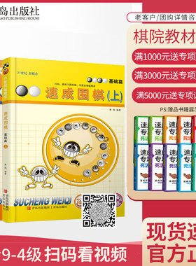 21世纪新概念速成围棋基础篇上中下共3册（扫码看答案）9-4级黄焰金成来少儿速成围棋入门书籍教材 儿童围棋入门教程提高篇