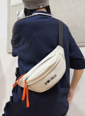 定制LOGOP腰包女斜挎休闲女包胸包男骑行运动包女式挎包饺子包潮