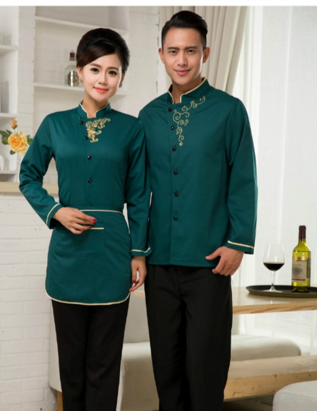 复古酒店餐饮火锅饭店中式长袖