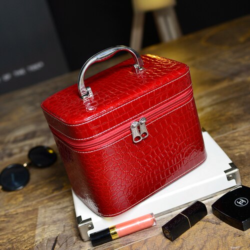 漆皮定型收纳女士洗漱化妆品包袋