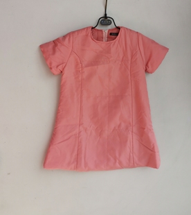粉红色马甲裙女童短袖背心裙秋冬款连衣裙100-110