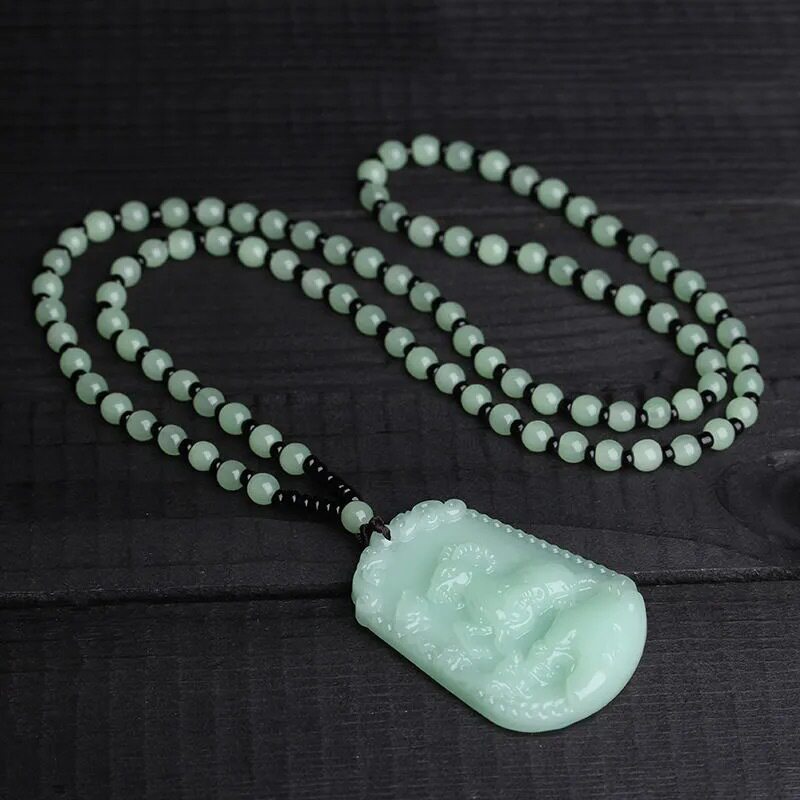 玻璃玻璃圆珠男女古风生肖项链长