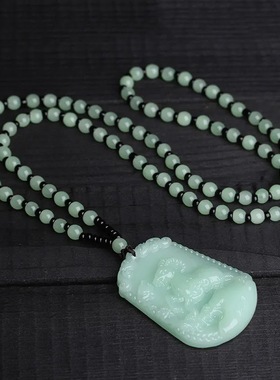 玻璃玻璃圆珠男女古风生肖项链长