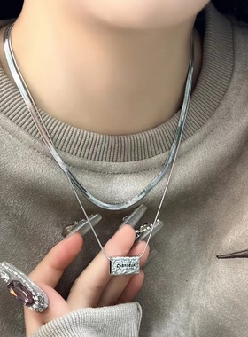 钛钢钛钢女个性冷淡风项链短款