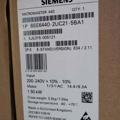 变频器6SE6440-2UC21-5BA16SE6440-2UC22-2BA16SE6440-2UC23-0BA1