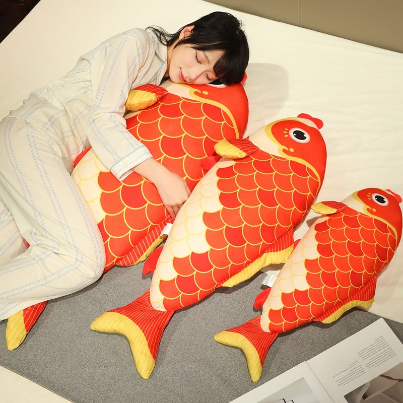 新年吉祥物好运可爱鱼红锦鲤抱枕毛绒异形靠垫送女生宿舍睡觉夹腿,居家布艺,靠垫/抱枕,淘宝优惠券,粉丝福利购,淘宝优惠卷
