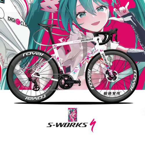 适用于闪电公路自行车贴纸改色喷漆涂装车贴防水痛车LOGO轮圈贴膜