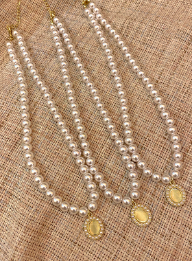 珍珠项链猫眼石锁骨链伊茵锁骨链