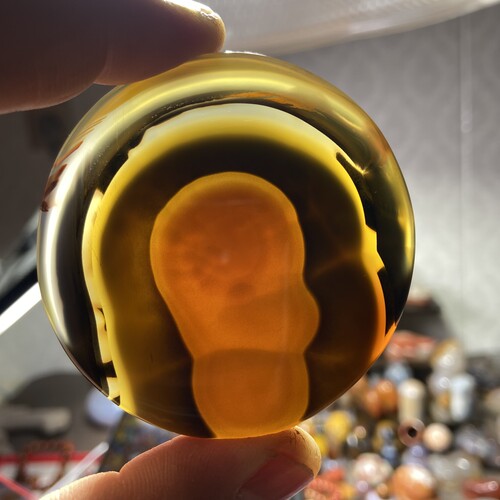 玛瑙玉髓精工雕刻吊坠观音平安无事吊坠阿拉善海洋玉髓一物一图