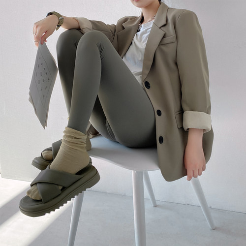 九分加厚鲨鱼裤显瘦运动瑜伽裤