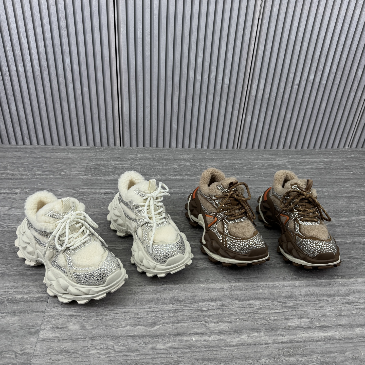 冬厚底松糕鞋加绒休闲运动老爹鞋