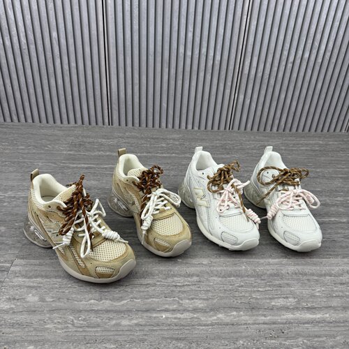 真皮网面厚底老爹鞋女春季4cm