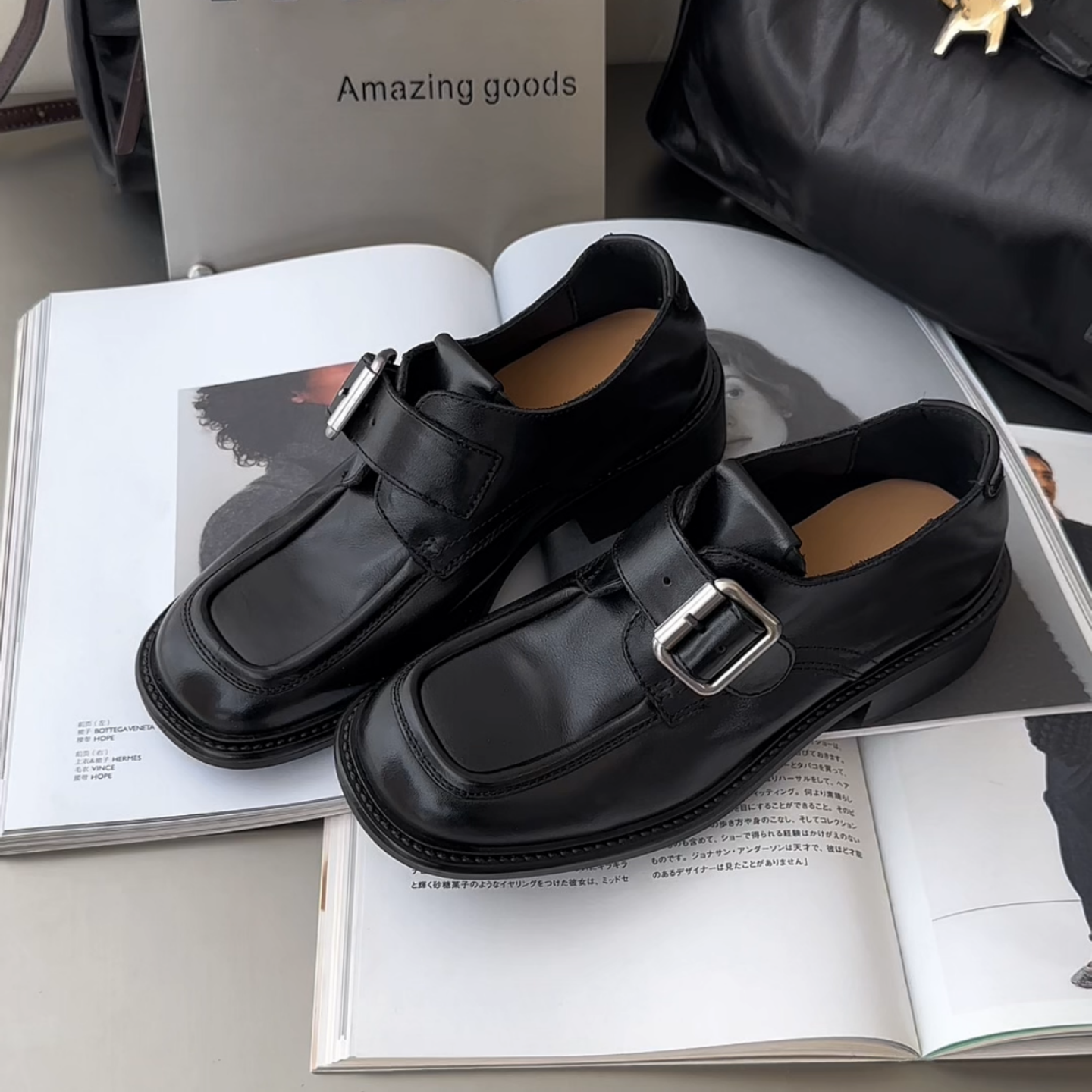 WM6英伦皮带扣乐福鞋女2026春季新款欧货欧洲站圆头复古通勤单鞋,女鞋,乐福鞋（豆豆鞋）,淘宝优惠券,粉丝福利购,淘宝优惠卷