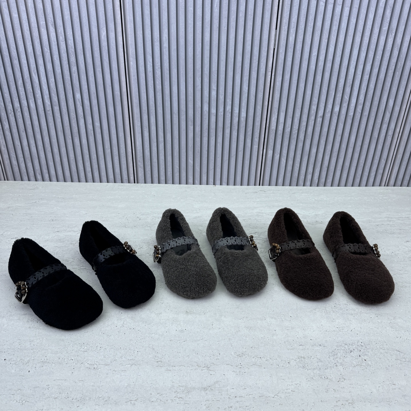 低跟平底加绒羊毛豆豆鞋玛丽珍鞋