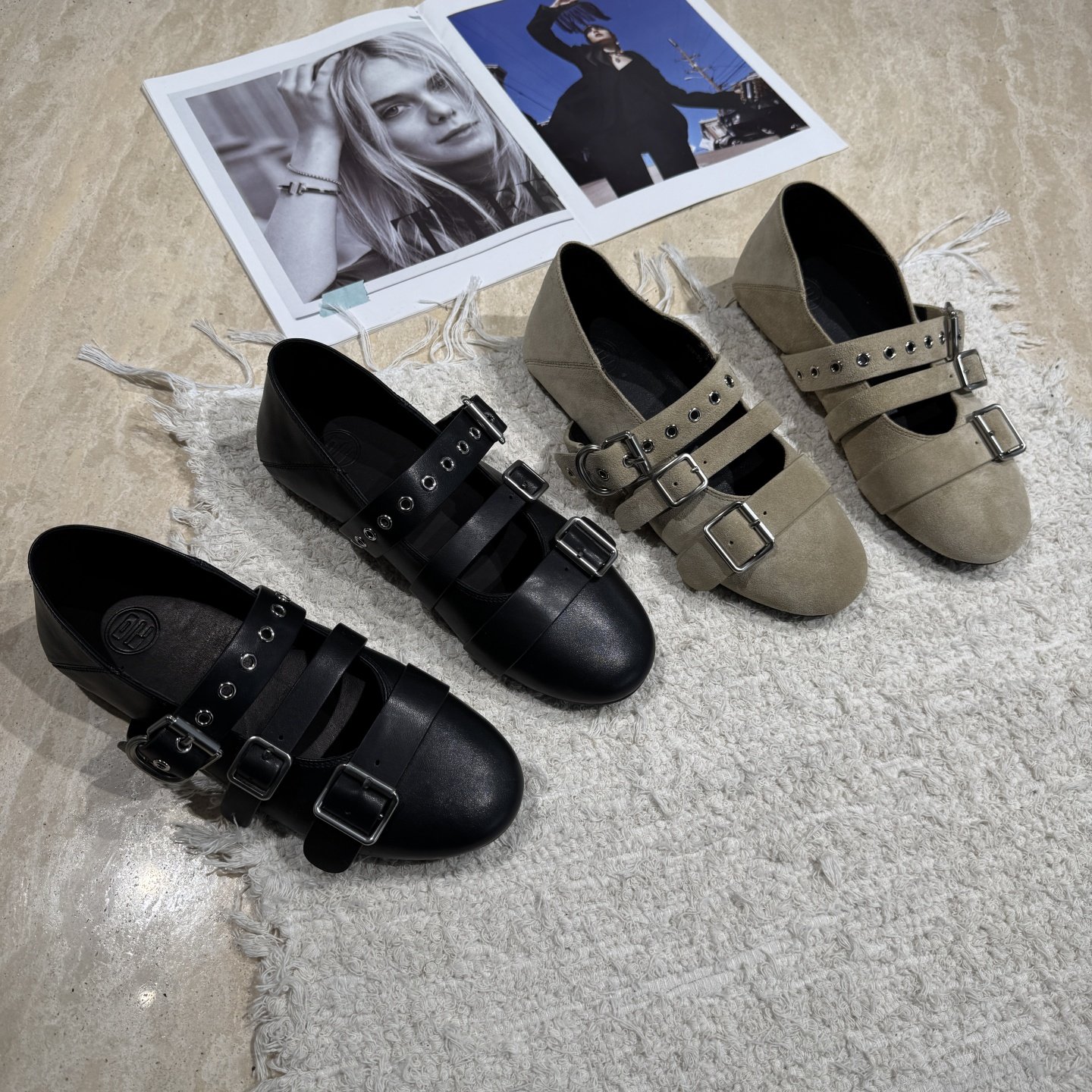 欧货欧货真皮女鞋2026春季新款平底豆豆鞋女皮带扣玛丽珍鞋单鞋潮,女鞋,乐福鞋（豆豆鞋）,淘宝优惠券,粉丝福利购,淘宝优惠卷