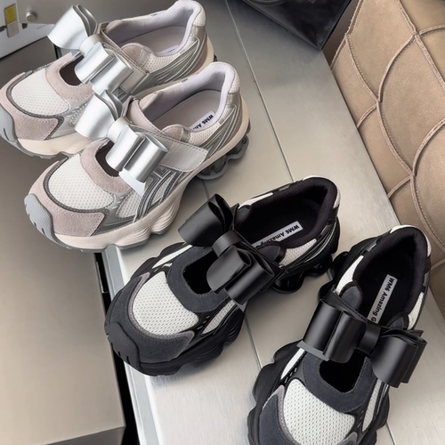 真皮透气魔术贴松糕老爹鞋女款