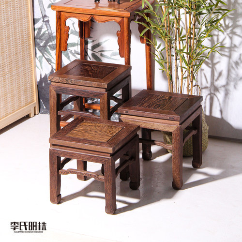非洲鸡翅木榫卯工艺李氏明株