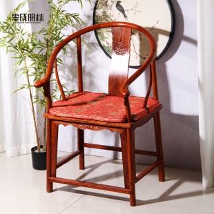 红木刺猬紫檀花梨木皇宫椅实木圈椅三件套中式禅意太师椅休闲椅子