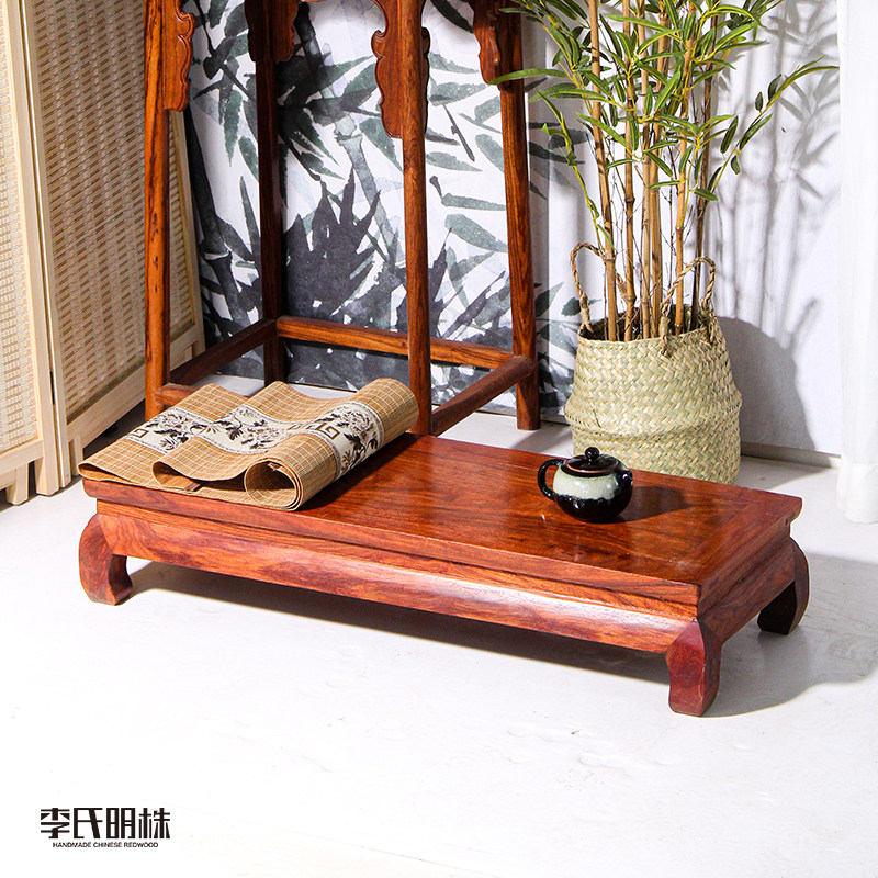 红木花梨木飘窗桌实木沙发垫底座