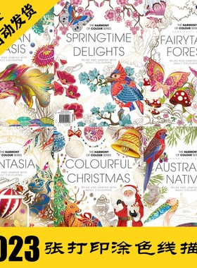 C324 高清缠绕画线稿电子图5023张 减压绘画 可打印填色 持续更