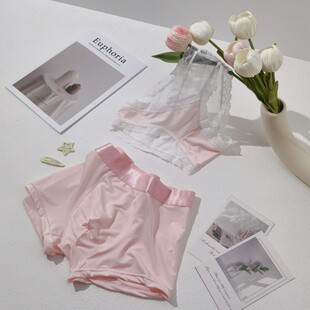 新款情侣内裤纯欲裸感情侣款轻薄透气低腰内裤柔软女士三角平角男