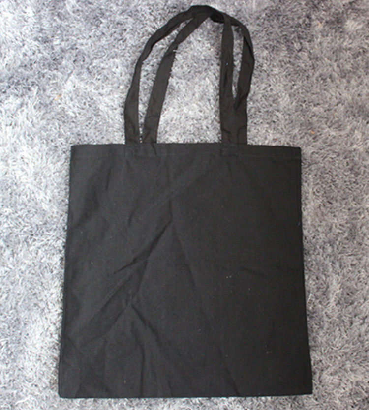 外贸出口经典印花纯棉帆布袋手提时尚LOGO单肩纯棉版手提购物袋