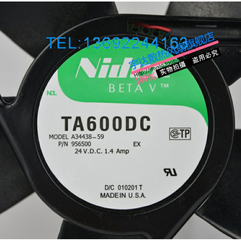 全新Nidec尼迪克TA600DC A34438-59 EX DC24V 1.4Amp UPS电源风扇