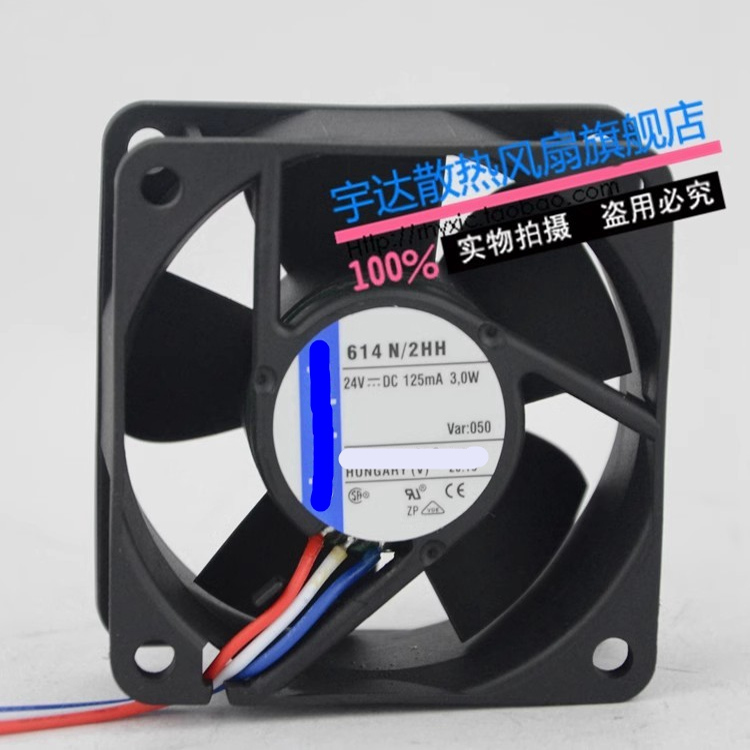 typ 614N/2HH 614N/HHR 614NGHH/NHH 24V 6CM 全新原装散热风扇