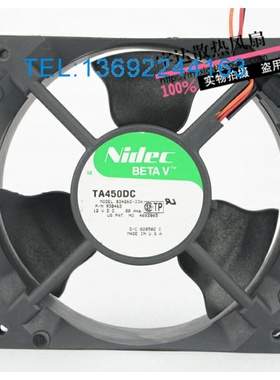 NIDEC TA450DC B34262-33A 12V 0.8A滚珠轴承风扇 12038 风机