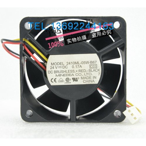 正品NMB 6CM散热风扇 6025 24V 0.17A 2410ML-05W-B67双滚珠