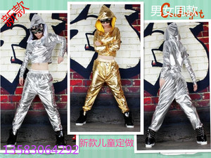 jazz爵士舞服装街舞服装DS连帽外套HIPHOP嘻哈闪亮团体演出服男女