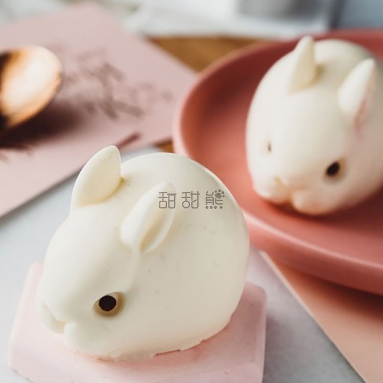 烘焙模具 6连小兔子硅胶蛋糕模具法式慕斯甜品diy模具果冻布丁模