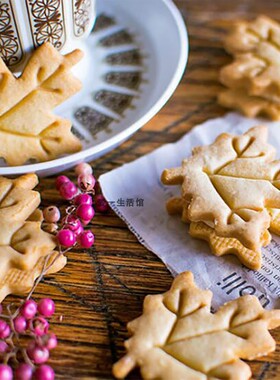 titibear3D立体树叶子系列饼干模具翻糖蛋糕立体弹簧饼干花切压模