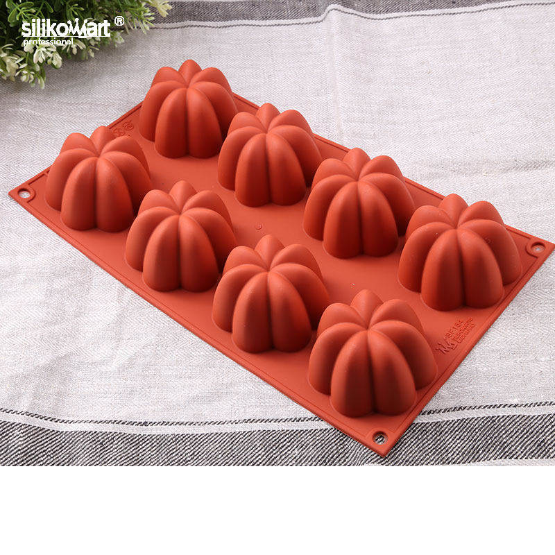 三能 抹茶伯爵花型小蛋糕慕斯硅胶模具意大利产烘焙模具SF154