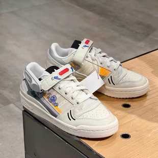 板鞋 Adidas三叶草 GX2181 男女防滑低帮时尚 涂鸦艺术 Forum Low