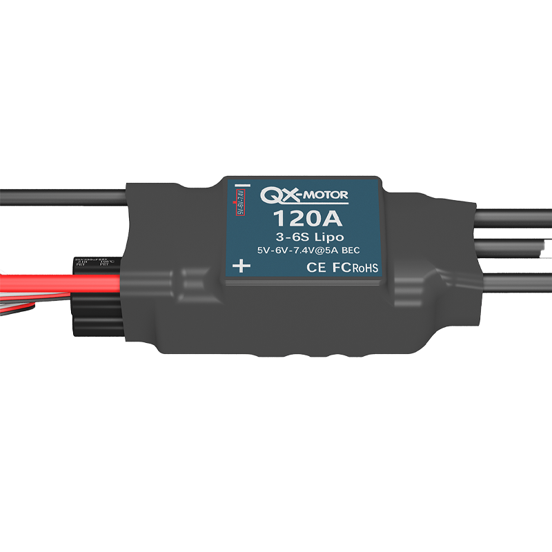 120A电调 3-6S涵道电机 电子调速器 QX-MOTOR专用无刷电调带BEC