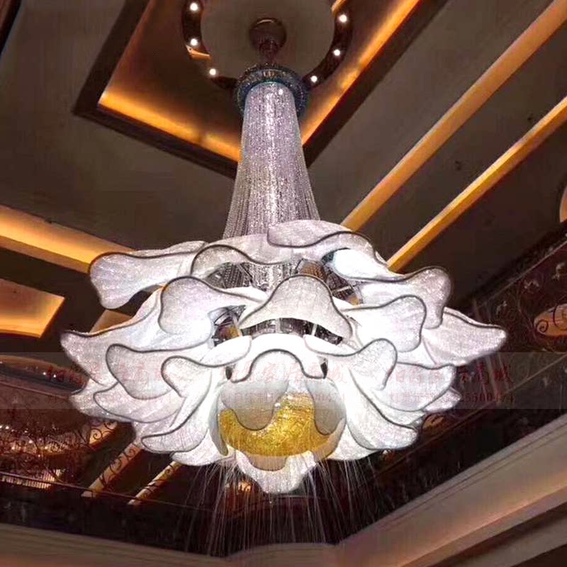 酒店非标宴会大厅定制水晶灯中庭酒店/宴会厅/餐饮吊