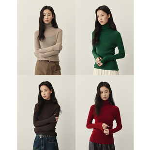 【多彩焕新】CAREMIND基础款轻薄柔软多色打底衫高领修身内搭上衣