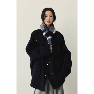 【斗篷大衣】CAREMIND高级A字廓形双面呢大衣单排扣中长款外套女