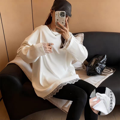 秋冬新款加绒加厚长袖T恤