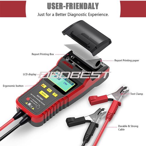Ancel BST500 12V 24V Car Battery Tester With Thermal Printer