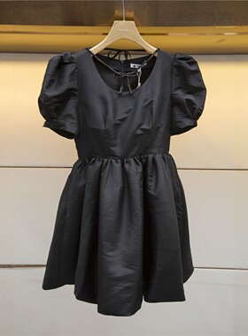 卓雅周末2021夏季 甜美泡泡袖高腰连身裙专柜正品N22C3402-3880