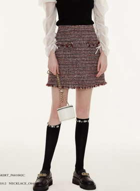 CAROLINE/卡洛琳2023春季小香风半身裙子专柜正品P601002C-2180