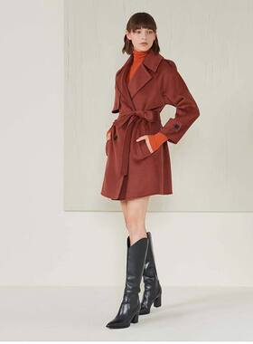 ANMANI恩曼琳2021冬季专柜正品女大衣毛呢外套N363302A-6980