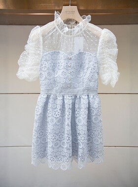 AIVEI/艾薇2022夏季蕾丝拼接甜美风洋装专柜正品P03W0010-1780