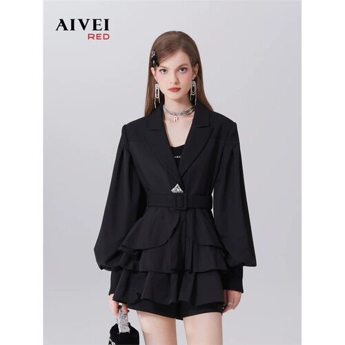 AIVEI/艾薇2023秋季西装连衣裙专柜正品Q056S097-3680
